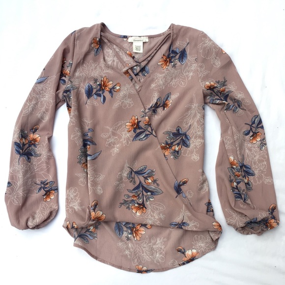 Urban Romantics Tops - Crossover Floral Blouse XS